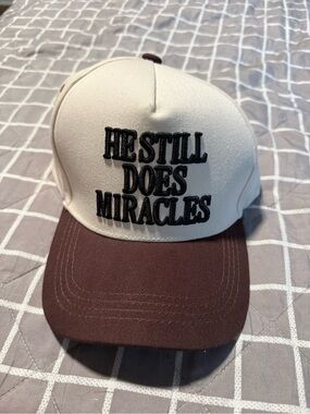 He Still Does Miracles Two-Tone Baseball Cap - Cream & Brown